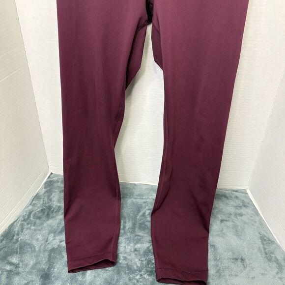 90 Degree by Reflex Athletic Pants Leggings Burgundy S Small Yoga Running Gym - Picture 3 of 7